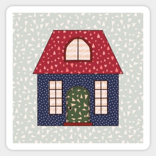 Little Cottage in the Field Sticker